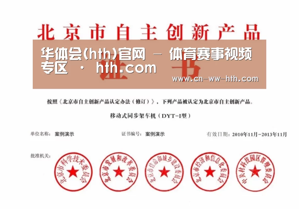 华体会直播荣誉证书四